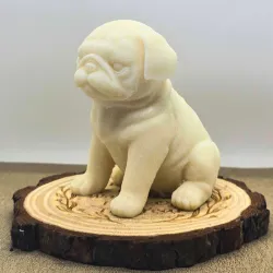 Déco bouledogue français finition mate, personnalisable à la cire végétale parfumée