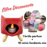 Offre Découverte brûle parfum rouge design + 10 minis fondants parfums mix