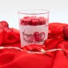 Bougie love rouge Saint Valentin lilas