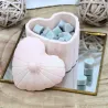 100gr de fondants coeur dans pot en jesmonite en forme de coeur