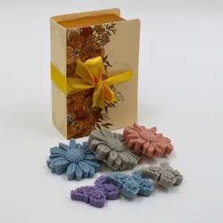 Coffret 6 fondants fleurs et papillons parfumés