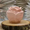 Pot en jesmonite avec couvercle, en forme de rose