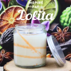 Bougie à la cire végétale et parfum inspiré de LOLITA