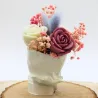 Petit bouquet de fondants parfumés dans un pot en jesmonite