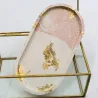 Vide poche en jesmonite marbré finition feuille d'or