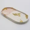 Vide poche en jesmonite marbré finition feuille d'or
