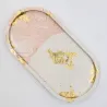 Vide poche en jesmonite marbré finition feuille d'or