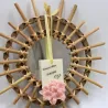 Suspension parfumée personnalisable avec fleur et écritures