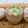 Bougie parfum mojito dans coquille d'œuf en jesmonite