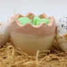 Bougie parfum mojito dans coquille d'œuf en jesmonite