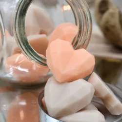 Pot de 15 minis fondants coeurs pomme d’amour et madeleine