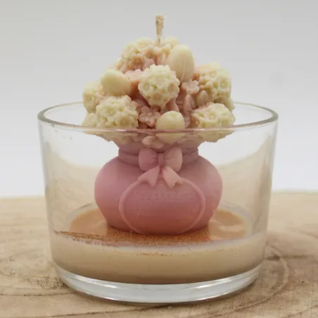Bougie parfumée bouquet de fleurs