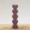 Bougie en forme de cœur superposée, parfumée.