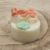 Bougie parfumée avec voiture formule 1 et 1 topping, idéal en cadeau invité