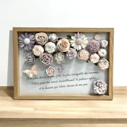 Cadre cadeau avec fondants parfumés et message personnalisé
