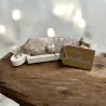 Idée cadeau maitresse, atsem ou invités 3 fondants parfumés avec support en jesmonite