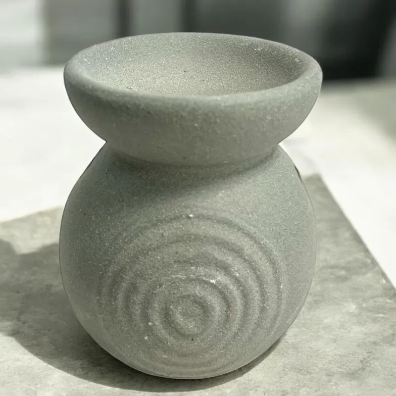 Petit brûle parfum design spirale gris Petit brûle parfum design spirale gris