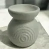 Petit brûle parfum design spirale gris