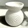 Petit brûle parfum design spirale blanc