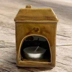 Petit brûle parfum design maison marron clair