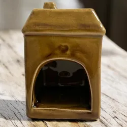 Petit brûle parfum design maison marron clair