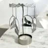Bougeoir rotatif carrousel Loup avec bougie chauffe plat parfumée