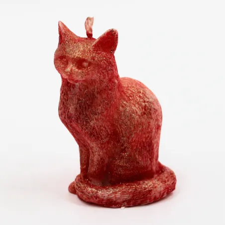 Bougie chat pailleté parfumée