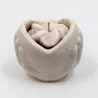 Bougie parfumée florale avec pot en jesmonite
