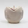 Bougie parfumée florale avec pot en jesmonite