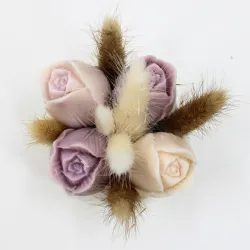 Mini bouquet de fondants tulipes parfumées avec contenant en jesmonite