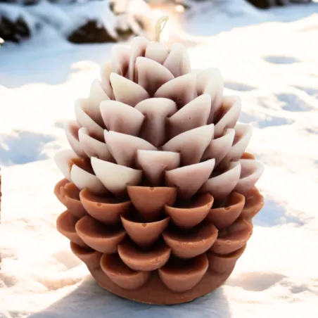 Bougie parfumée pomme de pin déco de Noël