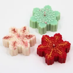 Lot de 3 bougies parfumées Etoile des neiges