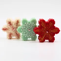 Lot de 3 bougies parfumées Etoile des neiges