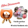 Offre Découverte brûle parfum orange rond + 10 minis fondants parfums mix