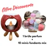 Offre Découverte brûle parfum rouge rond + 10 minis fondants parfums mix