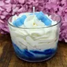 Bougie chantilly bleue naissance, baptême, baby shower