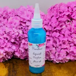 Fondant liquide parfum fleur de coton et paillette biodégradable.