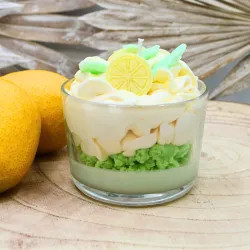 Bougie chantilly mojito, crumble à la cire végétale et parfum de grasse