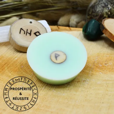 Fondant parfum menthe avec Rune Wunjo pour apporter prospérité et réussite