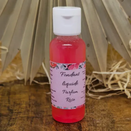 Fondant liquide pailleté parfum rose d'amour 30ml