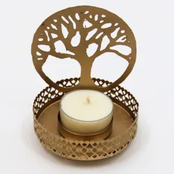 Bougeoir arbre de vie + bougie chauffe plat parfumée