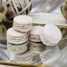 Lot de 4 macaron parfums madeleine, cire végétale