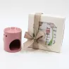 Coffret gourmand 24 fondants + 1 brûle parfum flamant rose