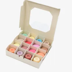 Coffret gourmand 24 fondants tablettes, macarons et cannelés parfumés